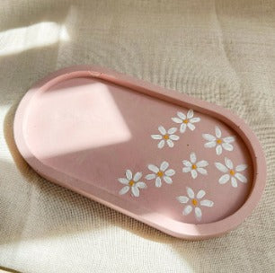 Pink Oval Base - Daisy