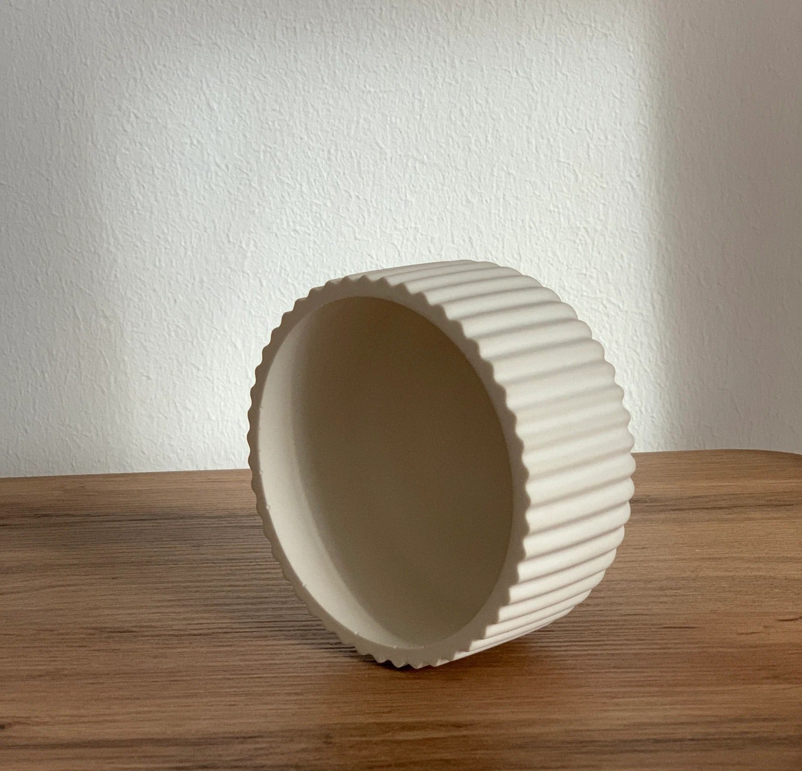 10cm Ribbed Decorative Bowl, Minimalist Bowl, Homeware, Neutral Decor